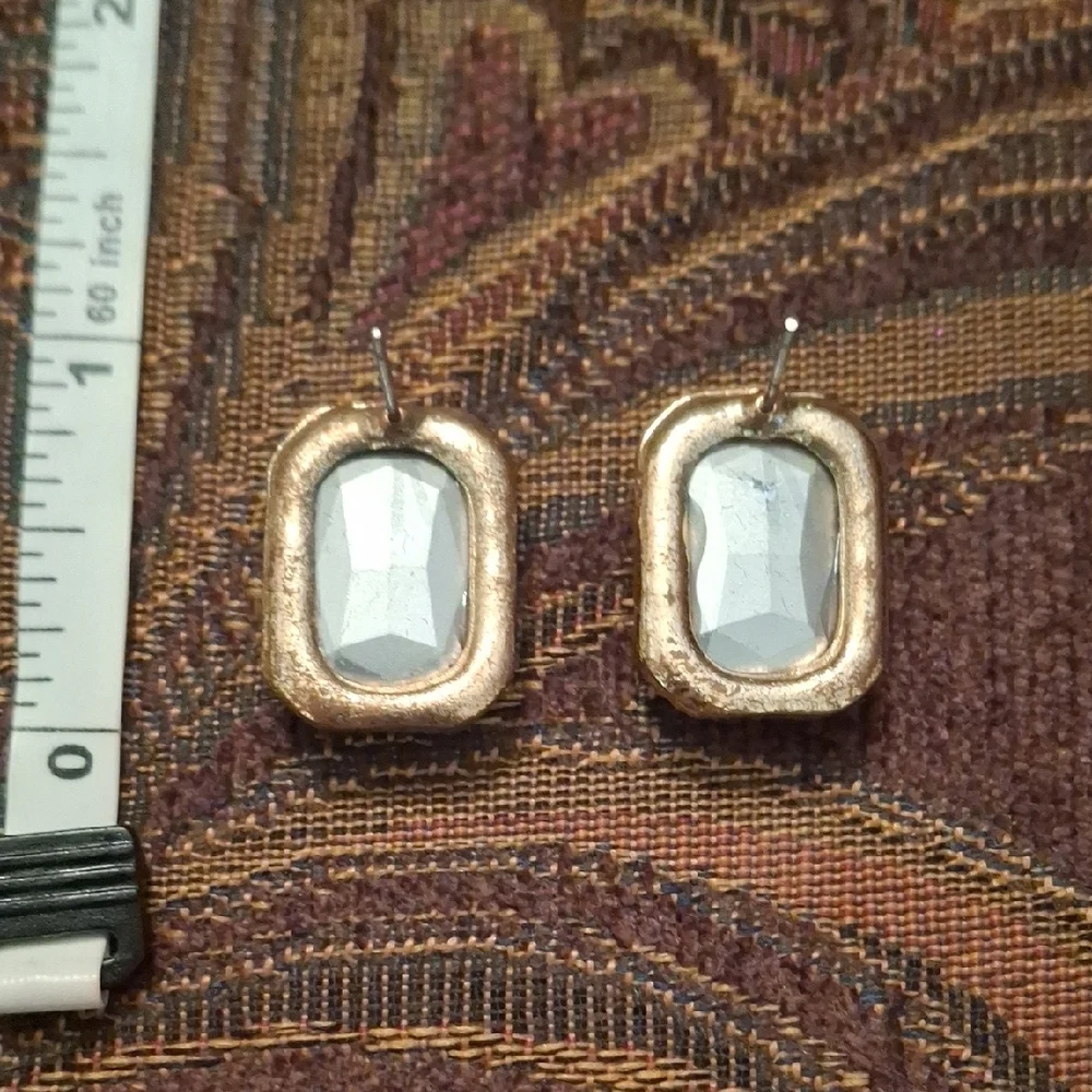 Elegant Blue and Gold Earrings